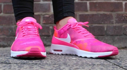 NIKE Max Thea Print Size 8.5 Pink Pow/White-Frbrry | eBay