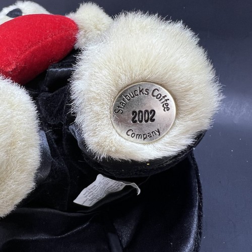 2002 Starbucks 18th Edition Bearista Bear Valentine Top Hat Tuxedo Be Mine Toy - Picture 4 of 7