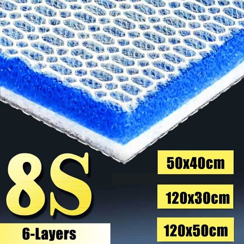 8Layer Aquarium Bio Sponge Foam Filter Media Pad for Fish Tank Sump Pond 12"x48" - Picture 2 of 12
