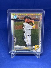 SHALIN POLANCO 2021 TOPPS BOWMAN CHROME 1ST BOWMAN MEGA BOX REFRACTOR # 222