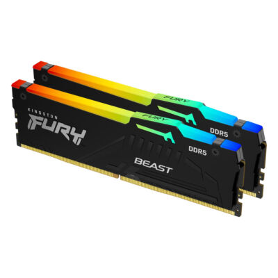 Kingston FURY Beast RGB 64 GB DDR5-6000 Kit, Arbeitsspeicher schwarz