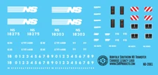 HO Scale - Norfolk Southern N9 Transfer Caboose Legacy Logo Decals