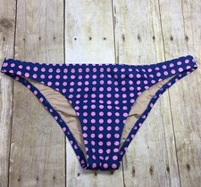 NEW J CREW POLKA DOT TEENY HIPSTER a1485 RSP PINK BLUE BIKINI BOTTOM SWIM SMALL