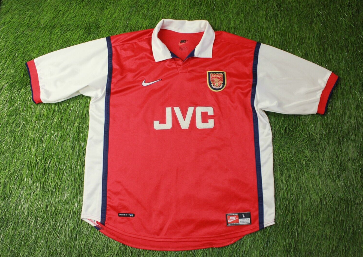 ARSENAL LONDON ADAMS 1998/1999 FOOTBALL SHIRT JERSEY HOME NIKE
