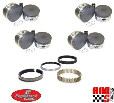 #ad Coated Skirt Flat Top Pistons w Rings for 2004 2010 Ford 330 5.4L SOHC 24V $276.99