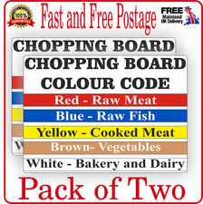 Chopping Board Colour Codes HSE Health Safety  Sign or Sticker Kitchen Signage 