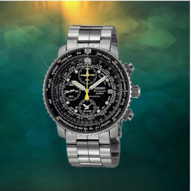 New watch Seiko Pilot's Flightmaster Alarm Chronograph New watch Seiko Pilot's Flightmaster Alarm Chronograph