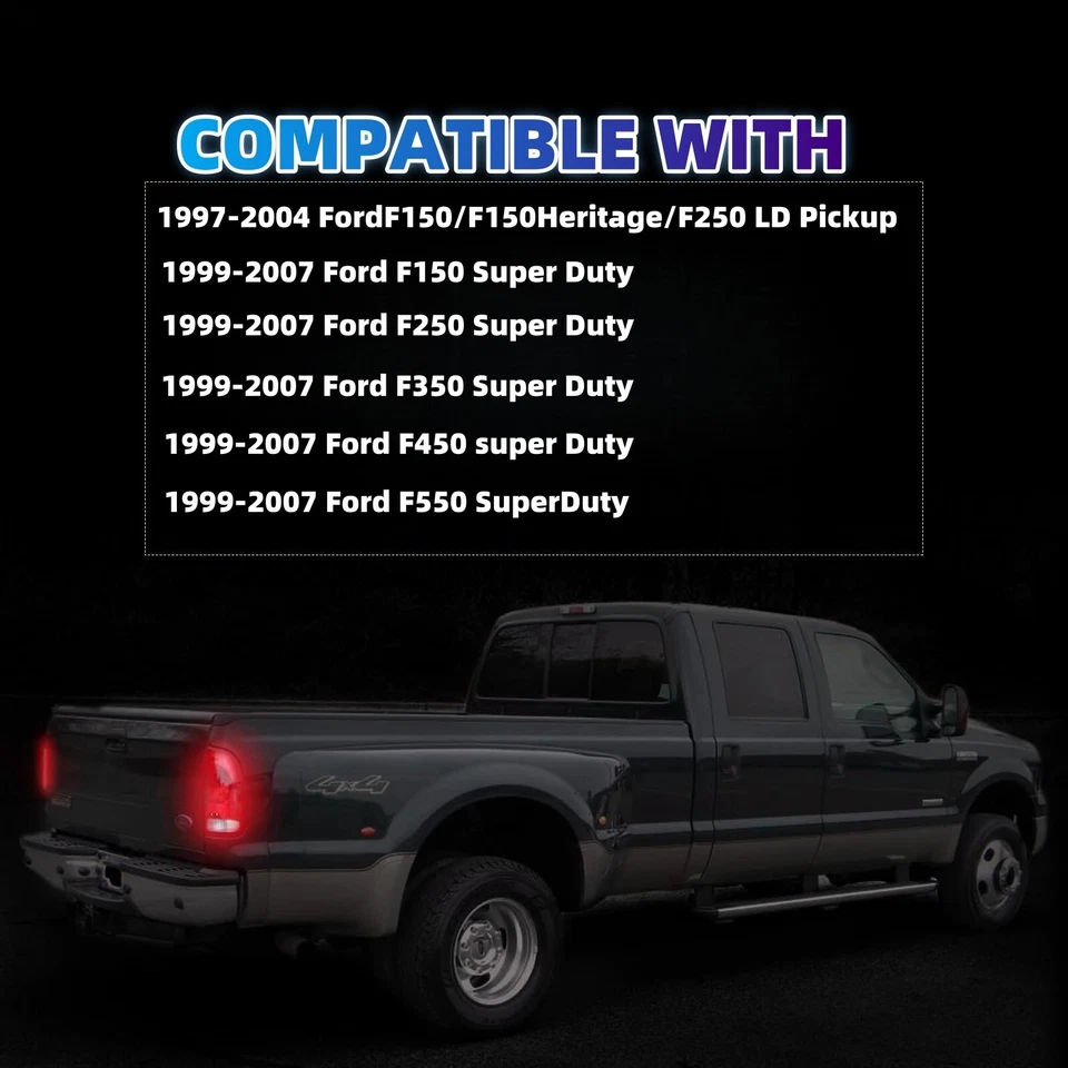 Smoke Tail Lights For Ford F150 F250 F350 F450 F550 Super Duty 1999-2007 Foto 2 de 4