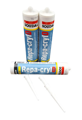 Soudal Repa-Cryl D Riß- Reparaturspachtel Strukturacryl Körnig Weiß 3x310ml