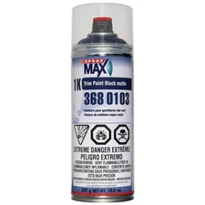 SprayMax 3680103 1K Trim Paint, 10.5 oz Aerosol Can, Matt Black, Liquid, 5.4 sq