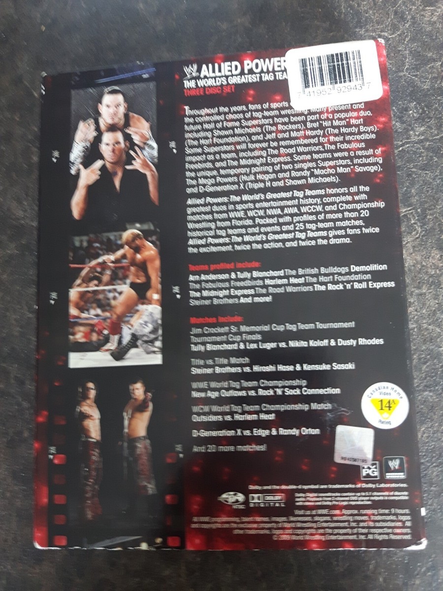 Allied Powers The World's Greatest Tag Teams 2009 WWE DVD Good