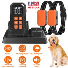 Wireless Electric Dog Fence Vibration Shock Collar / Receiver for 1-2 Dog Safe
