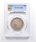 1861-S Seated Liberty Half Dollar AU50 PCGS PQ *7226