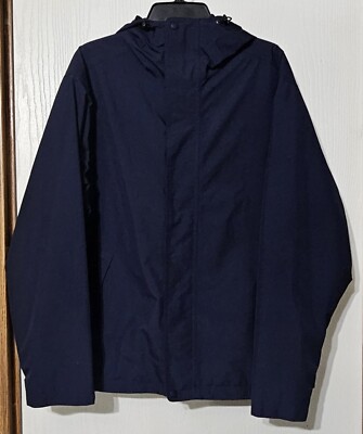 L.L.Bean Full Zip Hooded Raincoat / Windbreaker Men's Size Large 
