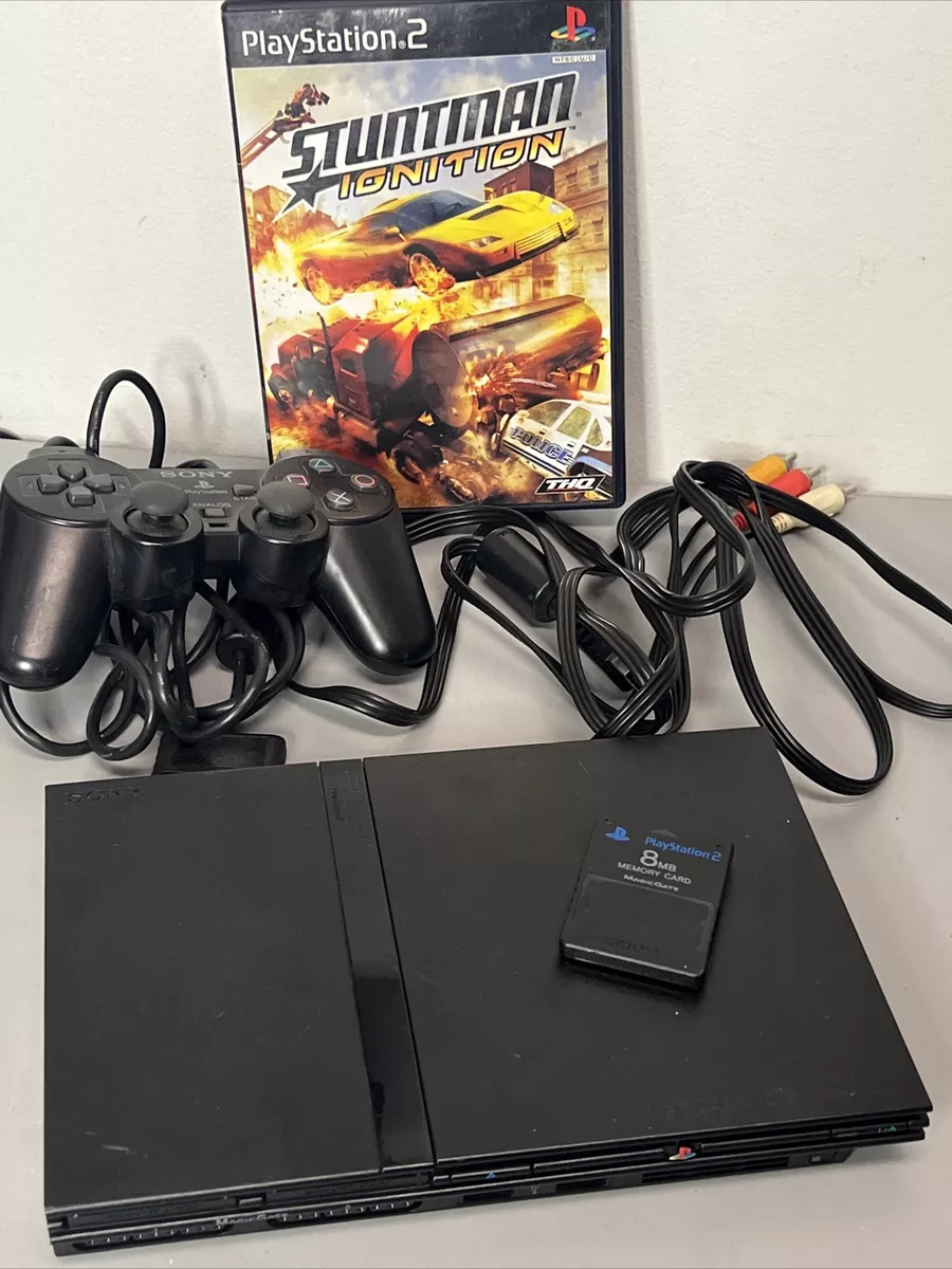 Sony Playstation 2 PS2 Slim Black Game System Console Bundle, SCPH