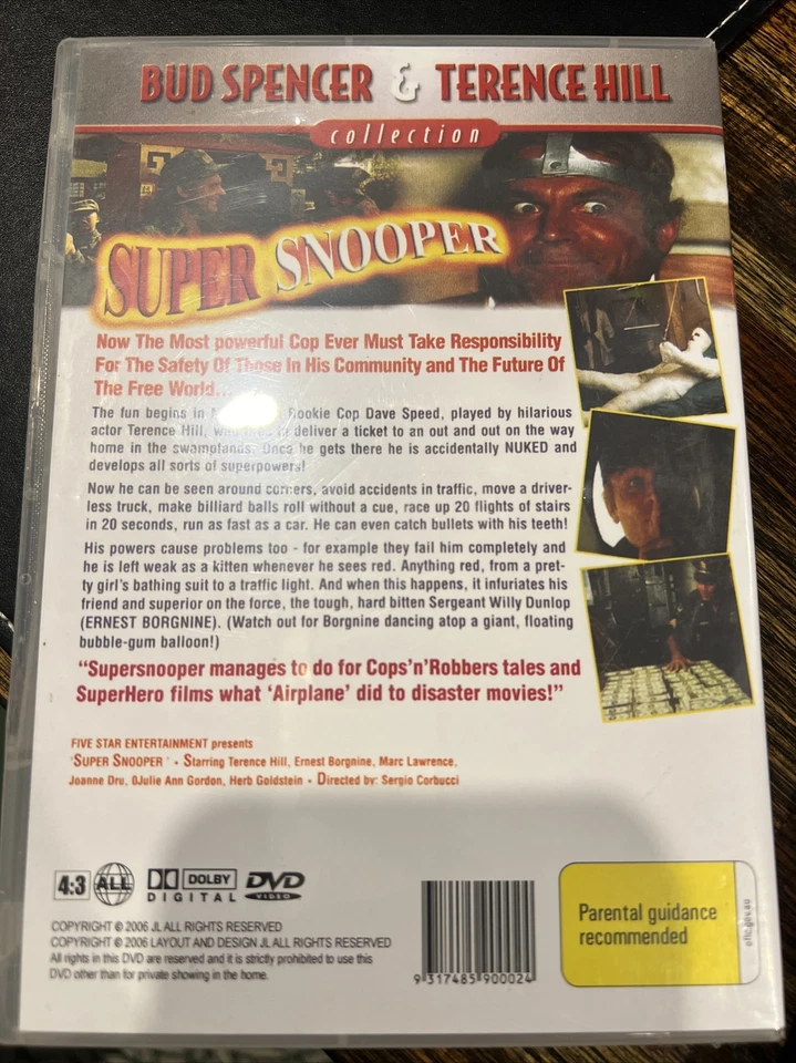 Super Snooper Dvd Movie Terrence Hill Region Free Vgc Free Postage - image 2 of 3