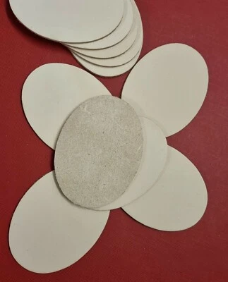 HERITAGE & CO LTD. 10 of NAT VEG TANNED Leather OVAL Shape COASTERS JOB LOT Cut To Order