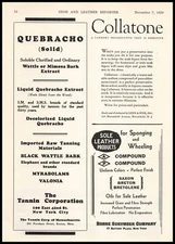 1929 Tannin Corp. New York Quebracho Black Wattle Mimosa Bark Vintage Print Ad