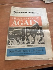 1981 Islanders Stanley Cup Newspaper Newsday &ldquo;Islanders Do It Again&rdquo; Potvin