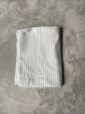 Carter's Baby Receiving Blanket Blue Dotted Line Stripes White Flannel Lovey