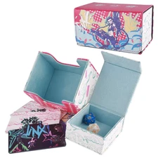 Lol-Jinx Deck Box Dicewinder for MTG Riftbound,Fits 100 Double-Sleeved Cards,Car