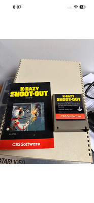 Atari 400/800/XL/XE/XEG Krazy Shoot Out Cartridge und Handbuch. Getestet und funktionsfähig