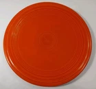 1936 Vintage RED ORANGE FIESTA PLATE RADIOACTIVE RED ORANGE GLAZE LUNCHEON PLATE