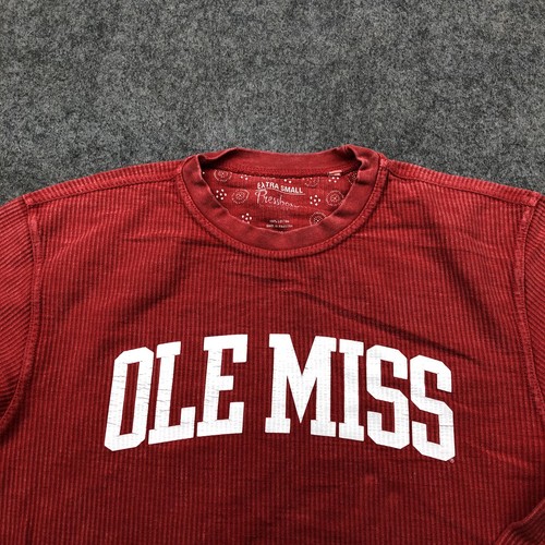 Ole Miss Rebels Sweatshirt Long Sleeve Womens XS Red Pullover NCAA College Top - Picture 4 of 11