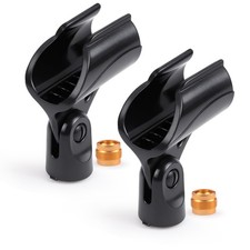 2 PCS Adjustable Microphone Holder Clip 5/8" Male 3/8" Female Thread Adapter