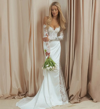 Side Split Wedding Dresses Off the Shoulder Sleeveless Bridal Gowns Mermaid Gown
