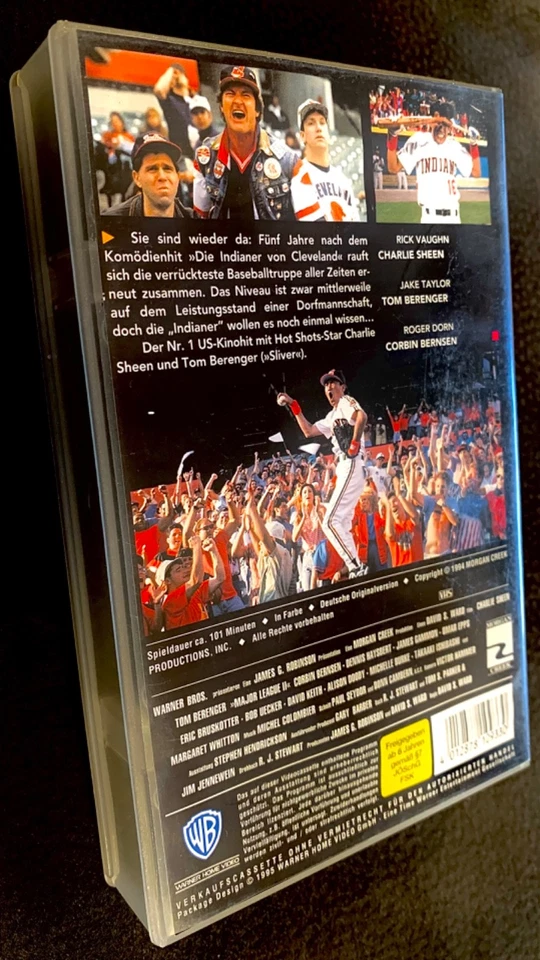 (っ'-')╮=͟͟͞͞🏀 Die Indianer von Cleveland 2 📼VHS-ERSTAUFLAGE⚾️🧢🏏Charlie Sheen - Bild 2 von 4