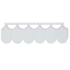 Novikshake 10 In. X 32 In. HR Half round Polymer Siding in White (22 Panels per