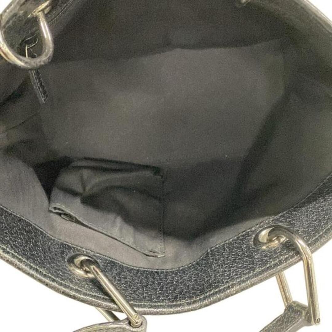 Gucci Eclipse GG Tote Bag Black Leather Small Used Stylish Bag thumbnail 6