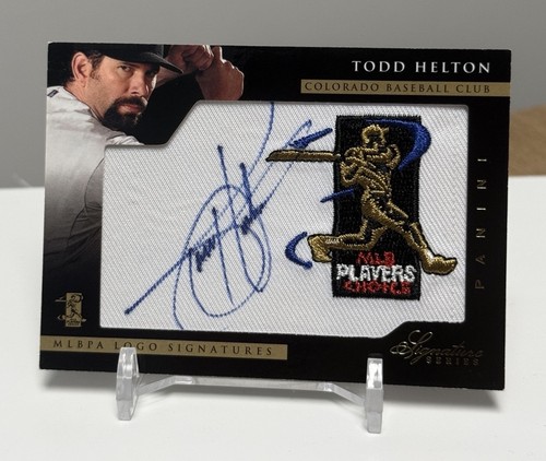 2012 Signature Series MLBPA Logo Signatures 18/25 Todd Helton Patch Auto