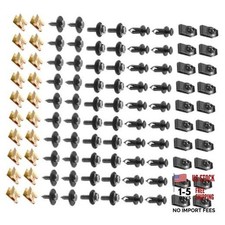 100 PCS Car Body Fender Bumper Splash Guard Fixing Clip, U Clips Rivet