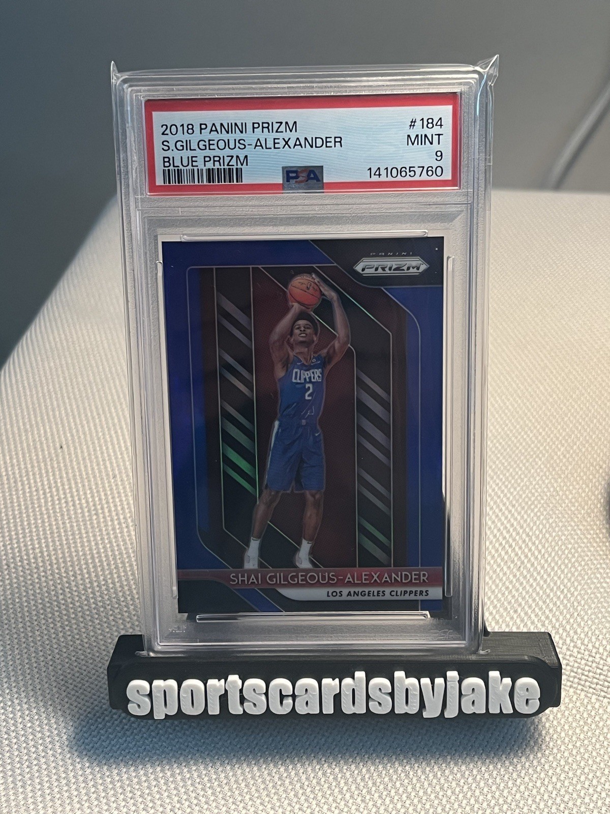 2018 Panini Prizm Shai Gilgeous Alexander Blue /199 PSA 9