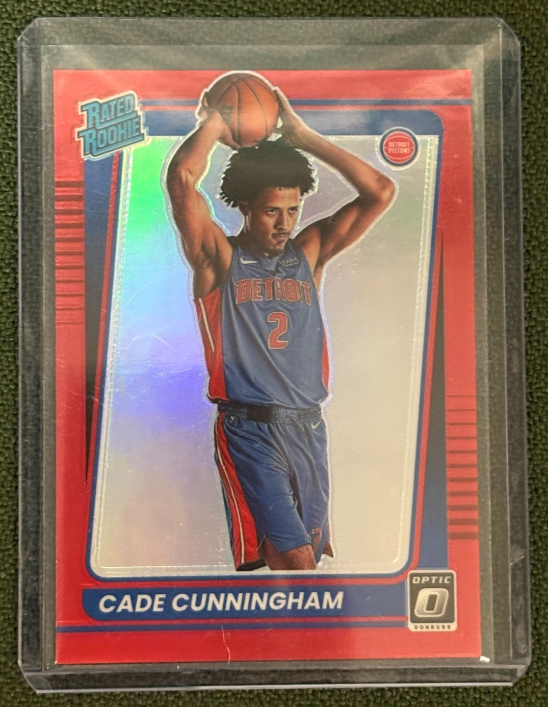 CADE CUNNINGHAM 2021 OPTIC BASKETBALL #161 RED PRIZM ROOKIE RC /99 PISTONS