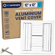 12x12 Inch (Duct Opening) Aluminum 4-Way Air Flow Vent – HVAC Vent Cover f