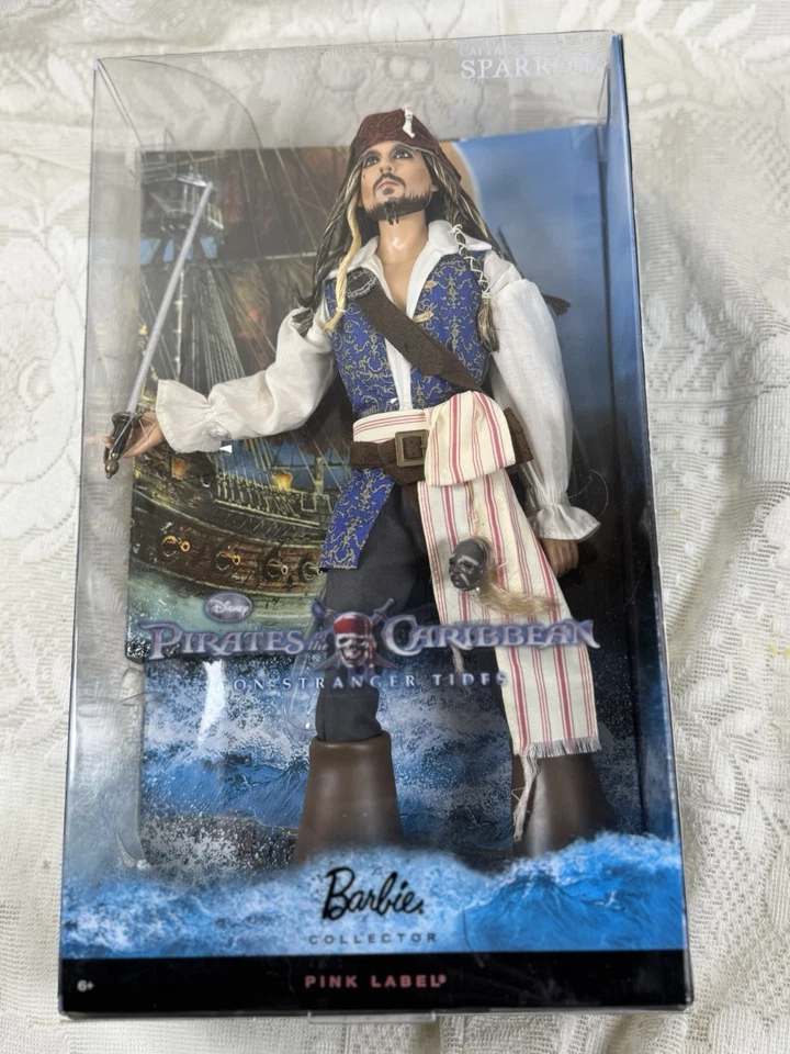 Barbie Jack Sparrow Pirates of the Caribbean Pink Label 2010 T7655 NRFB New - Image 4 of 4