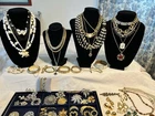 Vintage Gold Tone Jewelry Lot TRIFARI CORO MONET 1928 NAPIER 90 Pieces