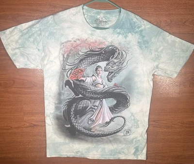 Camiseta The Mountain Anne Stokes Dragon Fantasy Tie Dye Gráfica Adulto Grande 18 - Imagen 1 de 4
