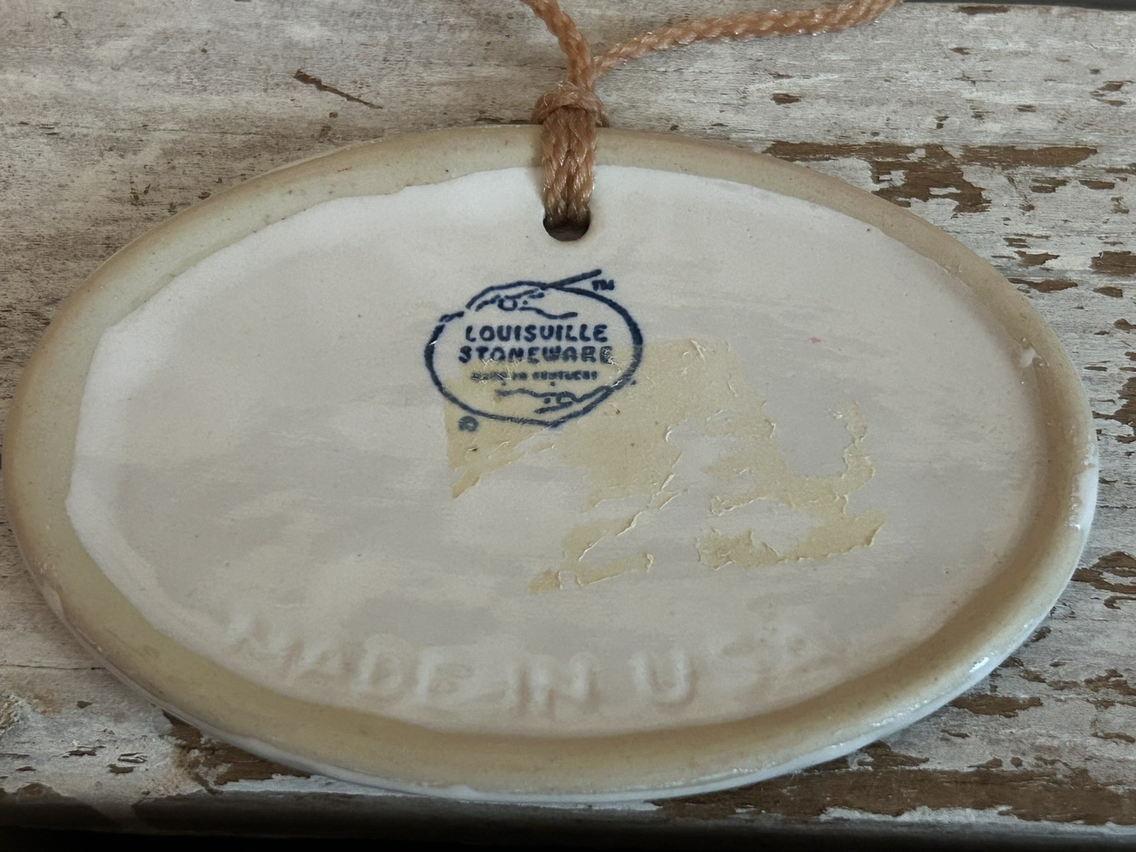 Louisville Stoneware Pottery  Ornament Pretty Flowers