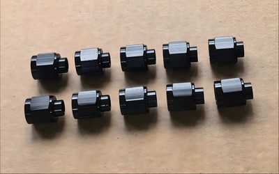 10x 6AN Aluminum Tube Nut & Sleeves for 3/8'' OD Hard Lines Tubes