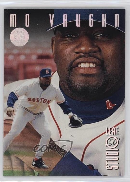 1996 Leaf Studio Silver Press Proof /100 Mo Vaughn #104 b4d