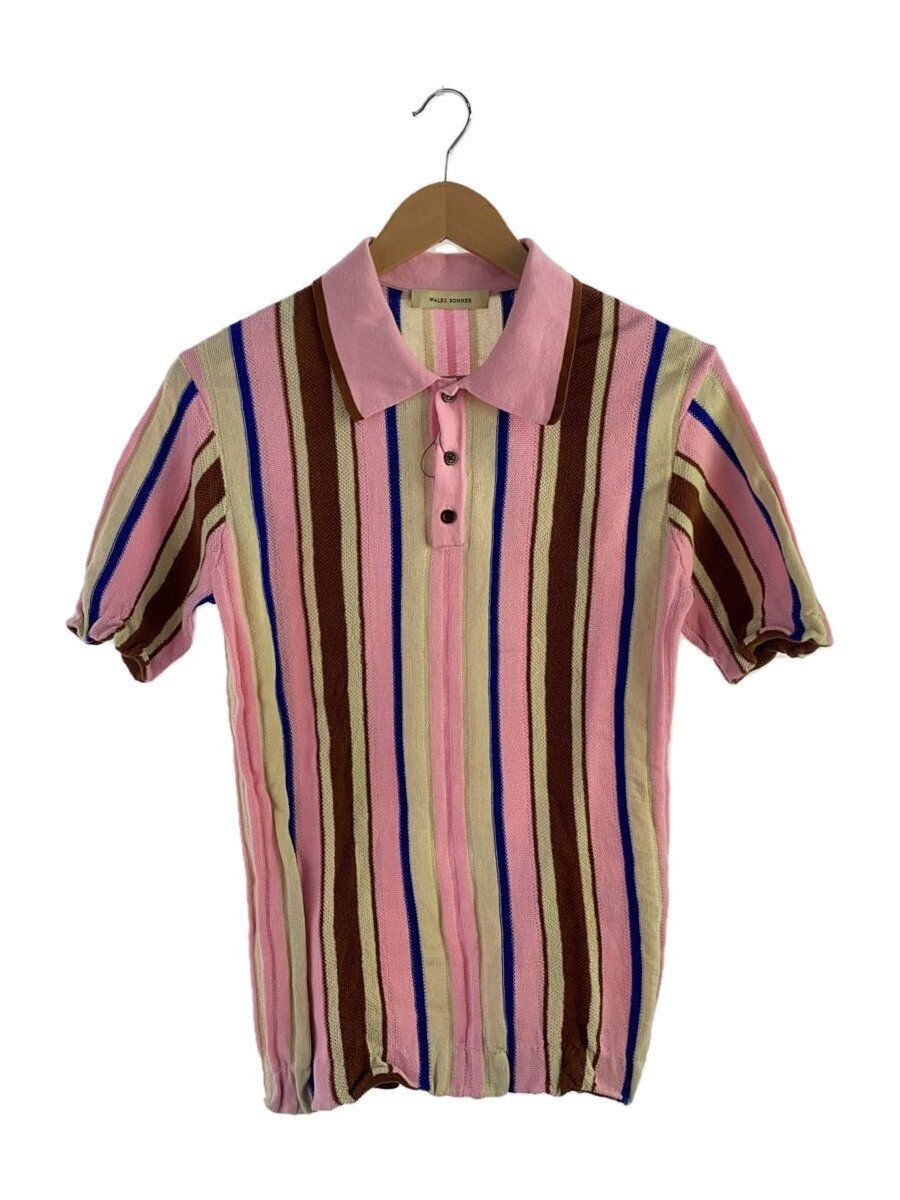 WALES BONNER POLO SHIRT 23SS M COTTON PINK STRIPE Used | eBay
