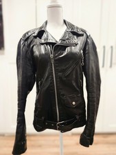 Vintage EXCELLED Leather Motorcycle Jacket 38 Reg Biker Double Rider Made in USA