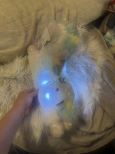 FAO Schwarz White UNICORN PLUSH 15" LED Light Up with Sound Stuffed Stuffed Toy