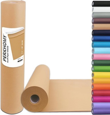 Brown Kraft Paper Roll 17.5'' x 1,200'' (100') for Gift Wrapping Bulletin 17.5x100