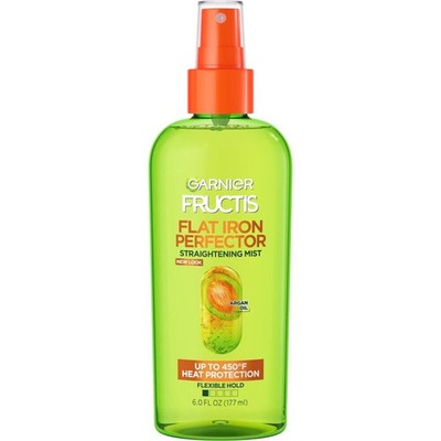 Garnier Fructis Flat Iron Perfector Straightening Mist Argan oil 6 oz Flex Hold