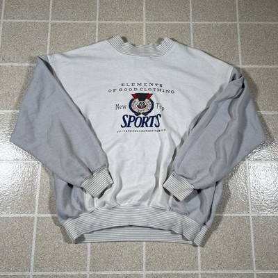 Vintage 90s Bugle Boy Color Block Crewneck Sweatshirt Y2K Preppy Size Small
